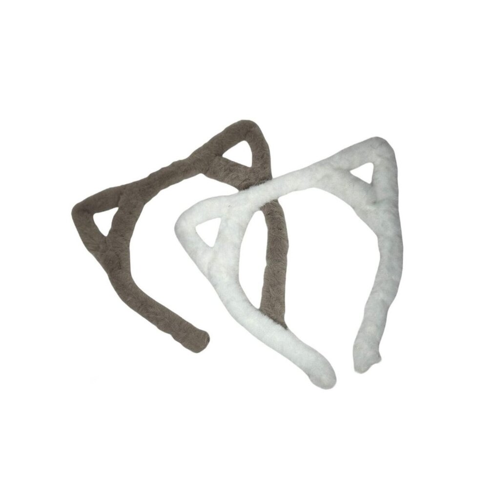 COZY CAT EAR HEADBANDS (BROWN AND WHITE)